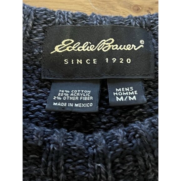Eddie Bauer Long Sleeve Crewneck Sweater Men Size Medium Grandpacore Preppy City - Picture 3 of 16
